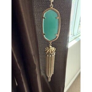 Kendra Scott Rayne Green Tassel Necklace